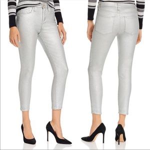 Frame Denim Silver Ali High Rise Cigarette Jeans